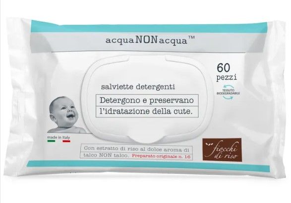 Fiocchi Di Riso Acqua Non Acqua Salviette Detergenti 60 Pezzi