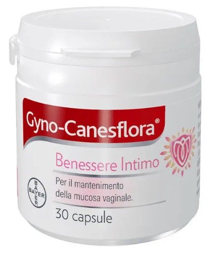 Gyno Canesflora probiotico con vitamina B2 per benessere Intimo e Flora Vaginale Equilibrata 30 cps