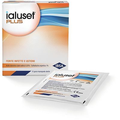 Ialuset plus garze imp 10x10cm 10p