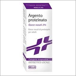 Argento proteina, 2% gocce nasali e auricolari, soluzione flacone 10ml